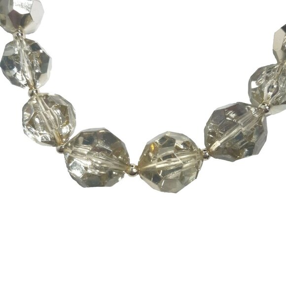 Amber Faceted Large Bead Necklace Fashion Jewelry Statement - Picture 2 of 3